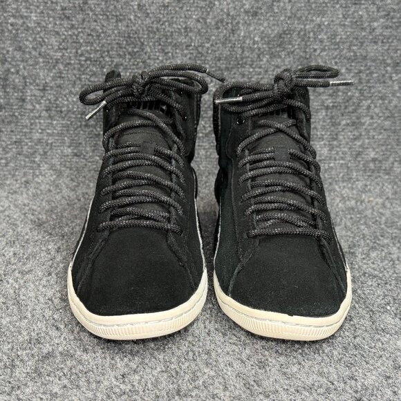 Puma Vikky Sneakers Women's Size 7.5 Black Suede High Hi Lace Up Retro Shoes - Picture 2 of 11